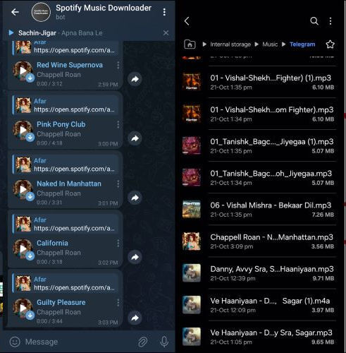telegram @SpotifyMusicDownloaderBot para descargar canciones de spotify