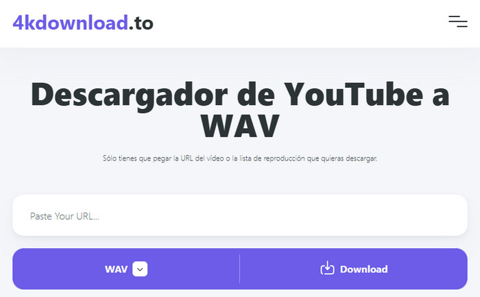 4KDownload.to - Descargador de YouTube a WAV