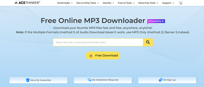 Acethinker Free Online MP3 Downloader