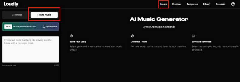 Cómo usar Loudly ai music generator