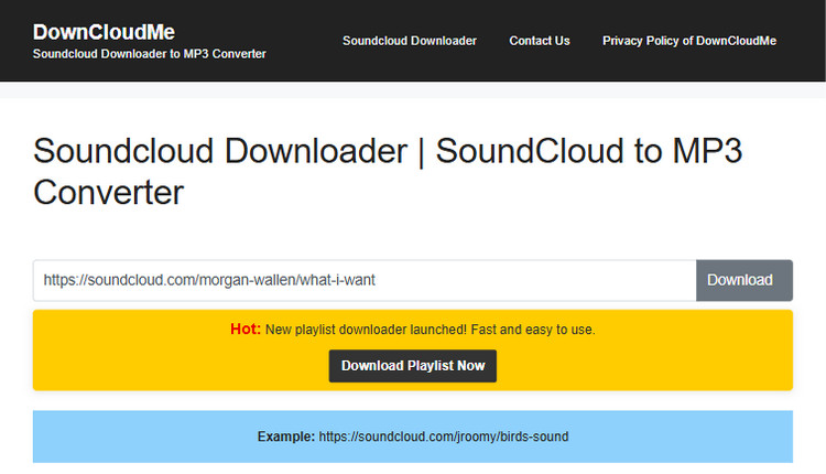 DownCloudMe – SoundCloud to MP3 Converter