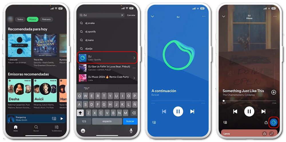 Cómo usar Spotify AI DJ en móviles iOS y Android