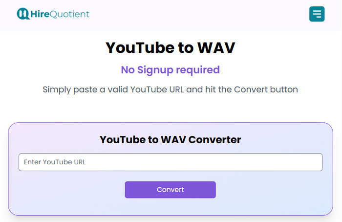 Hirequotient YouTube to WAV Converter