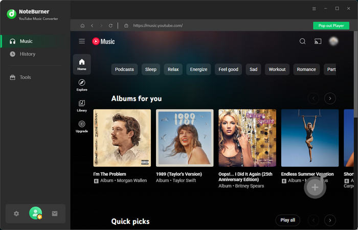 NoteBurner YouTube Music WAV Converter