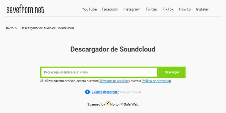 SaveFrom – Descarga canciones de SoundCloud a MP3
