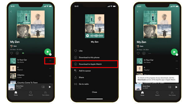 Disfrutar de la musica de Spotify en Apple Watch sin iPhone NoteBurner