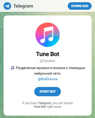 telegram @TuneBot para descargar descargar listas de Spotify