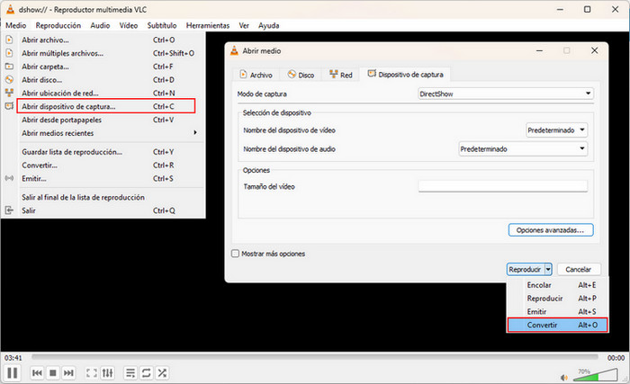 VLC – convertir fomato de audio