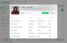 agregar canciones a NoteBurner