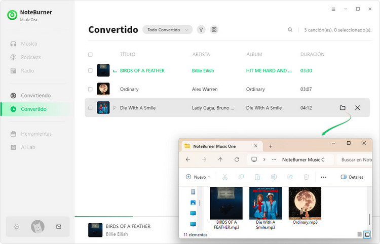 los convertidos de música