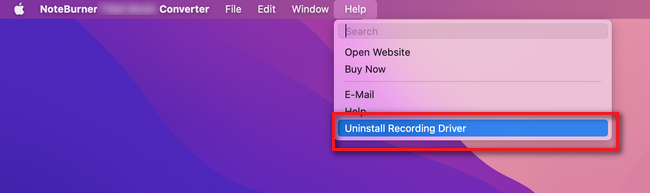 desinstala el controlador de grabación en mac